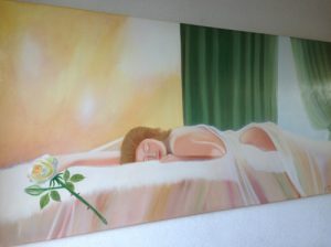 Schilderij 'Liggende dame' - Massage Cora in Giessenburg